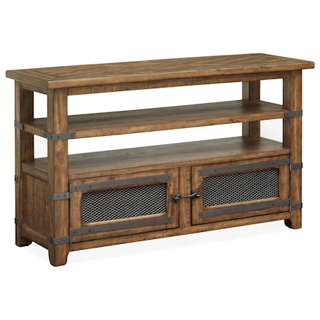 Rustic Sofa Table with 2-Doors
